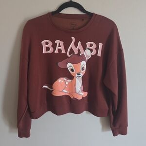 Ginger by Lifestyle Maroon Sweatshirt Disney's Bambi Size Large